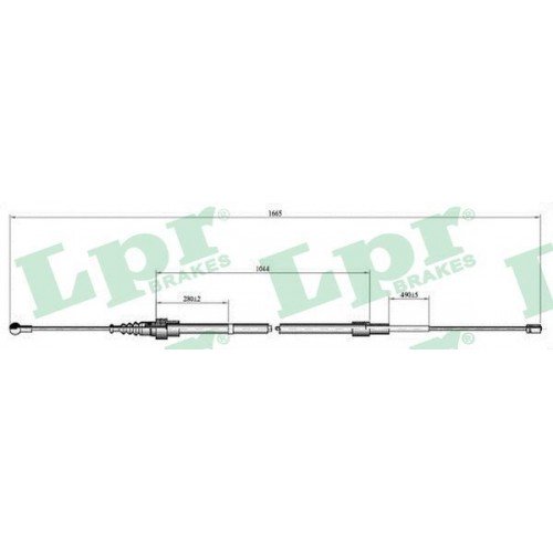 Ντίζες Χειροφρένου VW POLO 2002 - 2005 ( 9N ) LPR C0808B