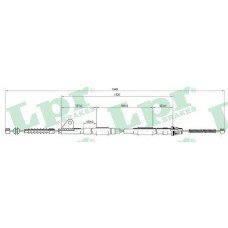 Ντίζες Χειροφρένου TOYOTA AVENSIS 2000 - 2003 ( T220 ) LPR C0852B