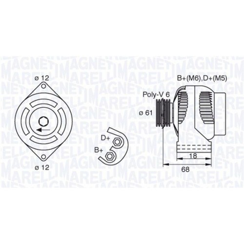 Δυναμό/Εναλλάκτης OPEL ASTRA 2004 - 2007 ( H ) MAGNETI MARELLI 063377492010 Δυναμό/Εναλλάκτης OPEL ASTRA 2004 - 2007 ( H ) MAGNETI MARELLI 063377492010