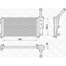 Ψυγείο Νερού FIAT IDEA 2004 - 2007 MAGNETI MARELLI 350213011000