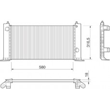 Ψυγείο Νερού FIAT STILO 2001 - 2006 ( 192 ) MAGNETI MARELLI 350213188000