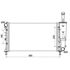 ΨΥΓΕΙΟ 1.2 ΒΕΝΖΙΝΗ 2003- (580x317x18)TΥΠΟΥ VALEO (MARELLI) FIAT PUNTO 2003 - 2011 ( 188 ) MAGNETI MARELLI 038906325