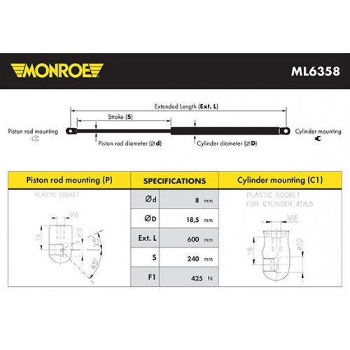 Αμορτισέρ Καπό FORD MONDEO 2014 - 2017 MAGNETI MARELLI 318108200