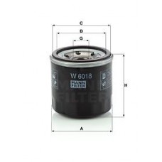 Φίλτρο λαδιού MAZDA 6 2013 - 2016 ( GJ ) MANN-FILTER W 6018