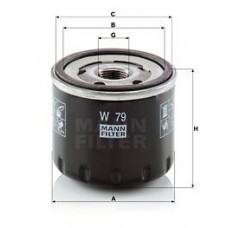 Φίλτρο λαδιού NISSAN MICRA 2003 - 2005 ( K12 ) MANN-FILTER W 79