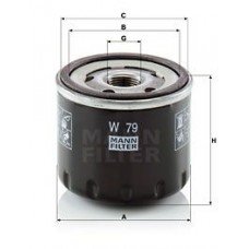 Φίλτρο λαδιού NISSAN MICRA 2003 - 2005 ( K12 ) MANN-FILTER W 79