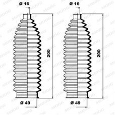 Φισούνα/Στεγανοποίηση PEUGEOT 206 2000 - 2008 ( CC ) MOOG K150127