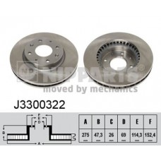 Δισκόπλακες KIA CERATO 2004 - 2009 ( LD ) NIPPARTS J3300322