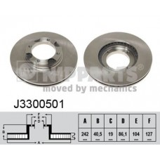 Δισκόπλακες HYUNDAI ACCENT 2003 - 2005 ( CG ) ( LC2 ) NIPPARTS J3300501