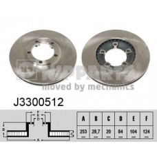 Δισκόπλακες HYUNDAI PORTER 1996 - 2004 NIPPARTS J3300512