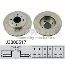 Δισκόπλακες HYUNDAI ACCENT 2003 - 2005 ( CG ) ( LC2 ) NIPPARTS J3300517