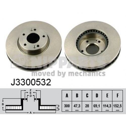 Δισκόπλακες HYUNDAI i30 2007 - 2012 NIPPARTS 0