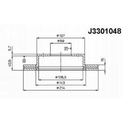 Δισκόπλακες NISSAN MICRA 1986 - 1992 ( K10 ) NIPPARTS J3301048