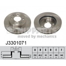 Δισκόπλακες NISSAN ALMERA 1995 - 1998 ( N15 ) NIPPARTS J3301071