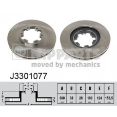 Δισκόπλακες NISSAN D22 1998 - 2001 NIPPARTS J3301077