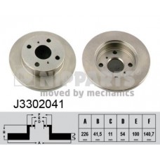 Δισκόπλακες TOYOTA STARLET 1984 - 1989 ( EP70 ) NIPPARTS J3302041