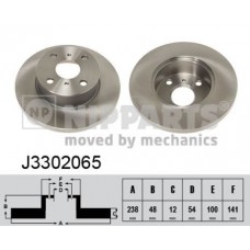 Δισκόπλακες TOYOTA COROLLA 1987 - 1992 ( EE90 ) NIPPARTS J3302065