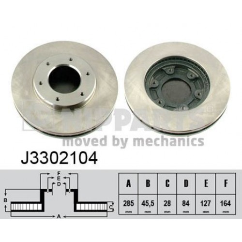 Δισκόπλακες NIPPARTS J3302104 Δισκόπλακες NIPPARTS J3302104