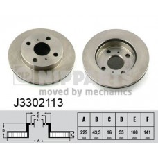 Δισκόπλακες TOYOTA STARLET 1990 - 1995 ( EP80/2 ) NIPPARTS J3302113