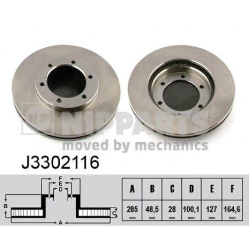 Δισκόπλακες NIPPARTS J3302116 Δισκόπλακες NIPPARTS J3302116