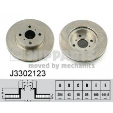 Δισκόπλακες TOYOTA PASEO 1995 - 1999 ( EL54 ) NIPPARTS J3302123