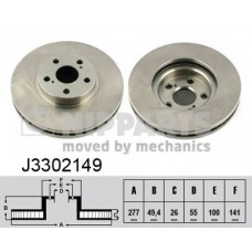 Δισκόπλακες TOYOTA AVENSIS 2003 - 2006 ( T250 ) NIPPARTS J3302149