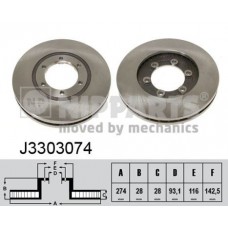 Δισκόπλακες MAZDA B-Series 1986 - 1994 (UF) NIPPARTS 0