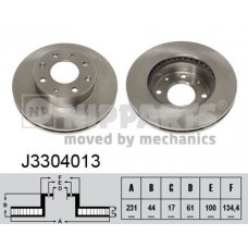 Δισκόπλακες HONDA CIVIC 1990 -1992 ( EC / D / E / F ) NIPPARTS J3304013