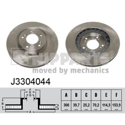 Δισκόπλακες NIPPARTS J3304044 Δισκόπλακες NIPPARTS J3304044