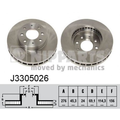 Δισκόπλακες MITSUBISHI LANCER 2004 - 2008 ( CS ) NIPPARTS 0 Δισκόπλακες MITSUBISHI LANCER 2004 - 2008 ( CS ) NIPPARTS 0