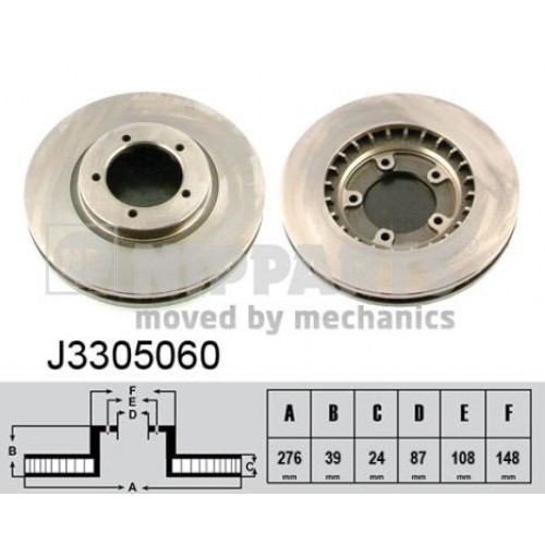 Δισκόπλακες NIPPARTS J3305060 Δισκόπλακες NIPPARTS J3305060