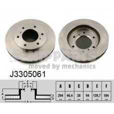 Δισκόπλακες MITSUBISHI L200 2006 - 2009 ( KAOT ) NIPPARTS J3305061