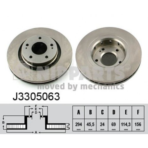 Δισκόπλακες MITSUBISHI LANCER 2008 - ( CX/CY ) NIPPARTS J3305063 Δισκόπλακες MITSUBISHI LANCER 2008 - ( CX/CY ) NIPPARTS J3305063