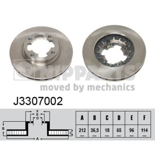 Δισκόπλακες SUBARU JUSTY 1989 - 1996 ( KA-KD ) NIPPARTS J3307002 Δισκόπλακες SUBARU JUSTY 1989 - 1996 ( KA-KD ) NIPPARTS J3307002