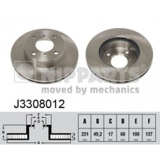 Δισκόπλακες NIPPARTS J3308012