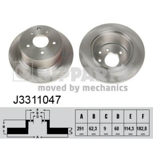 Δισκόπλακες NISSAN QASHQAI 2007 - 2010 ( J10 )( JJ10 ) NIPPARTS J3311047 Δισκόπλακες NISSAN QASHQAI 2007 - 2010 ( J10 )( JJ10 ) NIPPARTS J3311047