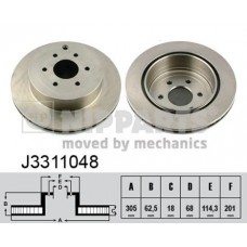 Δισκόπλακες NISSAN PATHFINDER 2005 - 2010 ( R51 ) NIPPARTS J3311048