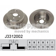 Δισκόπλακες TOYOTA CELICA 1991 - 1994 ( T180 ) NIPPARTS J3312002