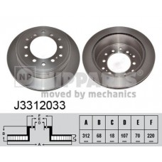 Δισκόπλακες TOYOTA LAND CRUISER 2003 - 2009 ( J120 ) NIPPARTS J3312033