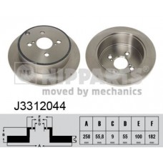 Δισκόπλακες TOYOTA COROLLA 2002 - 2004 ( E120 ) NIPPARTS J3312044