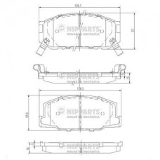 Τακάκια Σετ TOYOTA CELICA 1983 - 1985 ( A60 ) NIPPARTS J3602031