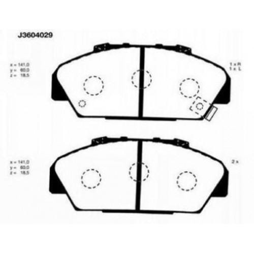 Τακάκια Σετ HONDA ACCORD 1990 - 1993 ( CB / C ) NIPPARTS J3604029 Τακάκια Σετ HONDA ACCORD 1990 - 1993 ( CB / C ) NIPPARTS J3604029