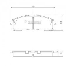 Τακάκια Σετ NIPPARTS J3612006