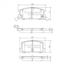 Τακάκια Σετ TOYOTA MR2 2000 - 2002 ( W30 ) NIPPARTS J3612009