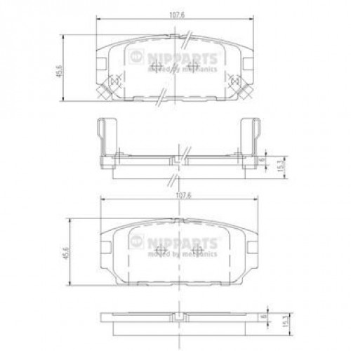 Τακάκια Σετ MITSUBISHI LANCER 1992 - 1995 ( CB ) NIPPARTS J3615007