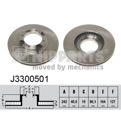 Δισκόπλακες HYUNDAI ACCENT 2003 - 2005 ( CG ) ( LC2 ) NIPPARTS J3300501
