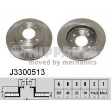 Δισκόπλακες HYUNDAI SONATA 2001 - 2005 ( EU4 ) NIPPARTS J3300513