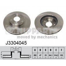 Δισκόπλακες HONDA CIVIC 2001 - 2004 ( EP / S / U / V / M ) NIPPARTS J3304045