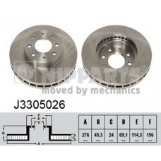 Δισκόπλακες MITSUBISHI LANCER 2004 - 2008 ( CS ) NIPPARTS 0