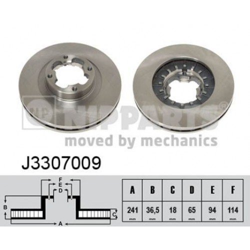 Δισκόπλακες SUBARU JUSTY 1989 - 1996 ( KA-KD ) NIPPARTS J3307009 Δισκόπλακες SUBARU JUSTY 1989 - 1996 ( KA-KD ) NIPPARTS J3307009